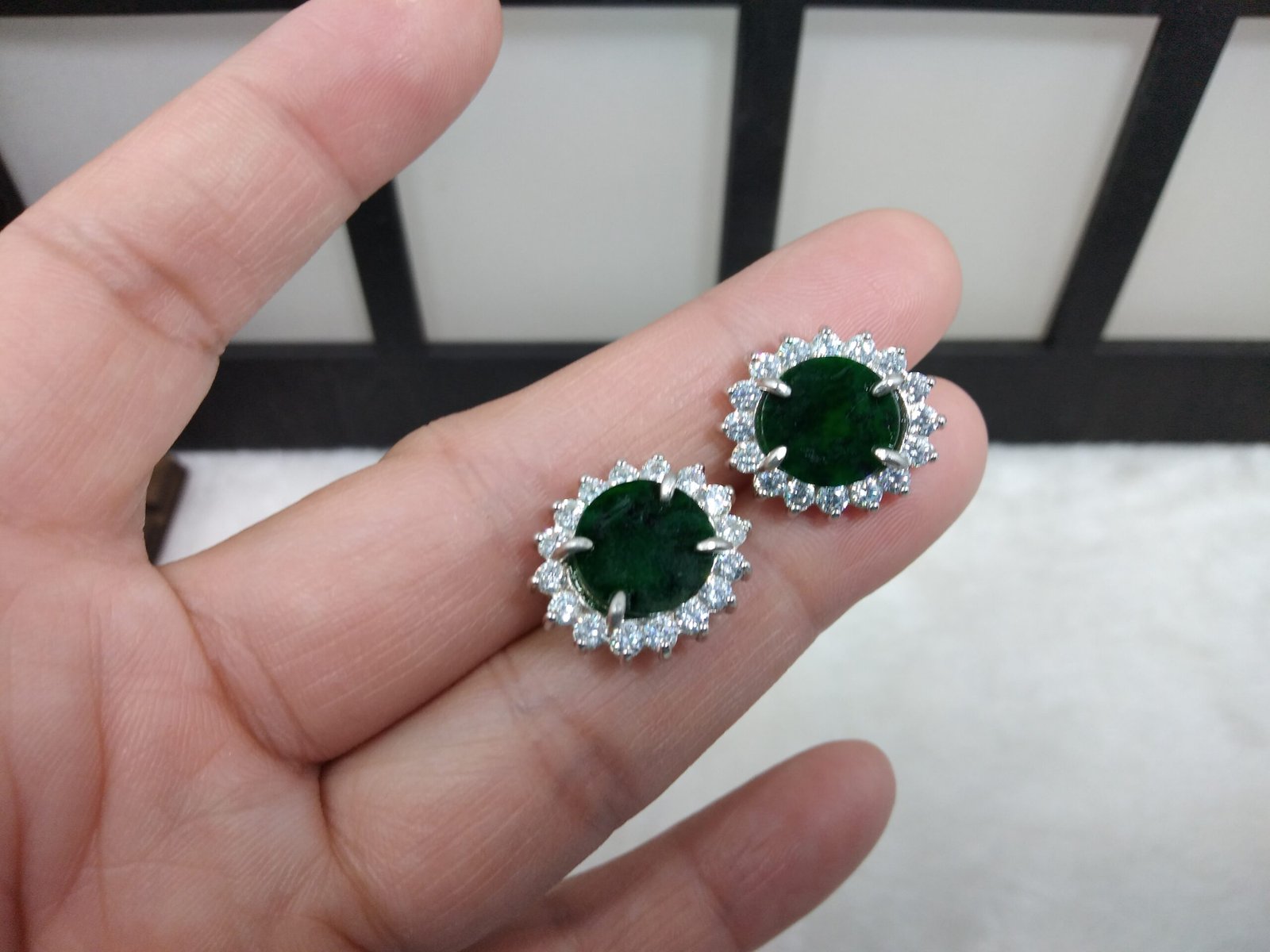 Jade earrings